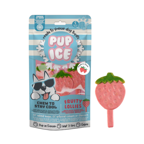 Pup Ice - Hondenijsje Fruit Lollie Aardbei 3st