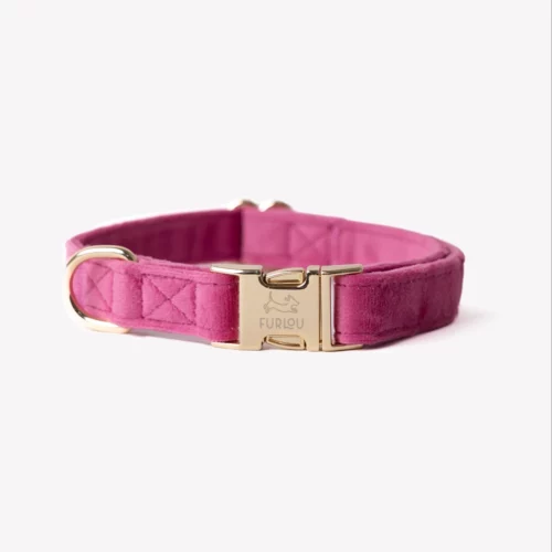 Furlou - Hondenhalsband Velvet Magenta