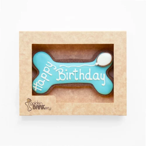 Dog Biscuits - Happy Birthday Dog Bone Blauw