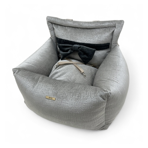 Elite Puppy - Honden Autostoel Strik Grijs/Zilver