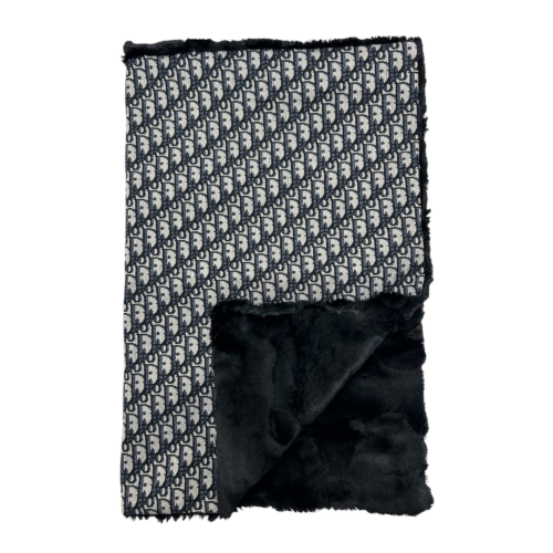 Zacht Kleedje Print Bont - Zwart/Wit
