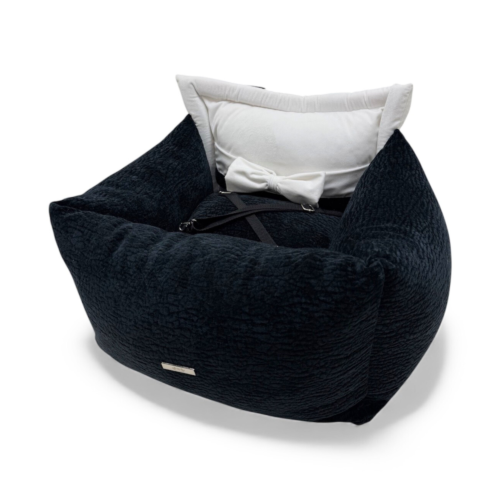 Elite Puppy - Honden Autostoel Strik Zwart/Wit