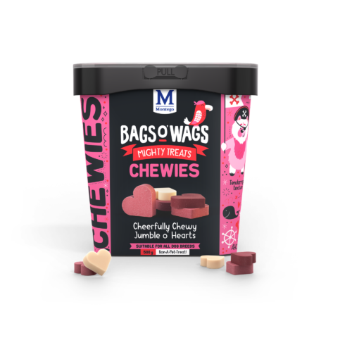 Montego Bags O' Wags - Chewies Chewy Hearts 500 gram