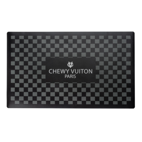 Checker Chewy Vuiton Placemat Zwart