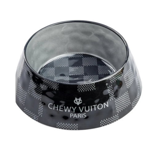 Checker Chewy Vuiton Voerbak Zwart
