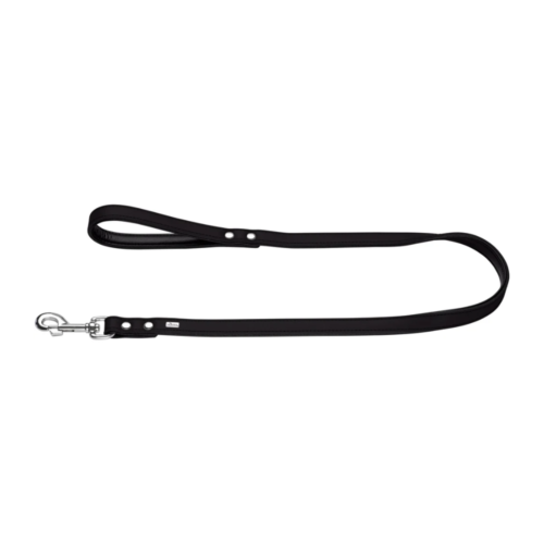 Riem Hunter Basic Leer Zwart