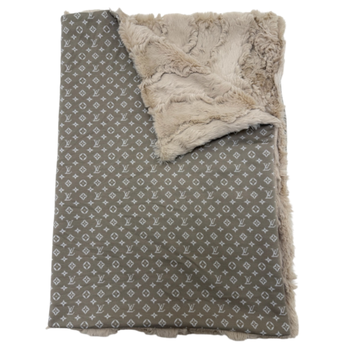 Zacht Kleedje Print Bont - Taupe