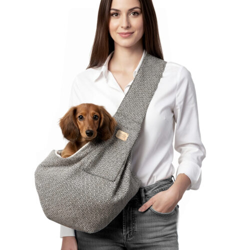 Milk & Pepper - Hondentas Mahdi Zwart/Wit