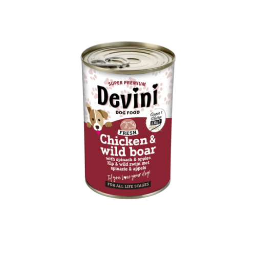 Devini Dog - Chicken & Wild Boar blik 400 gram