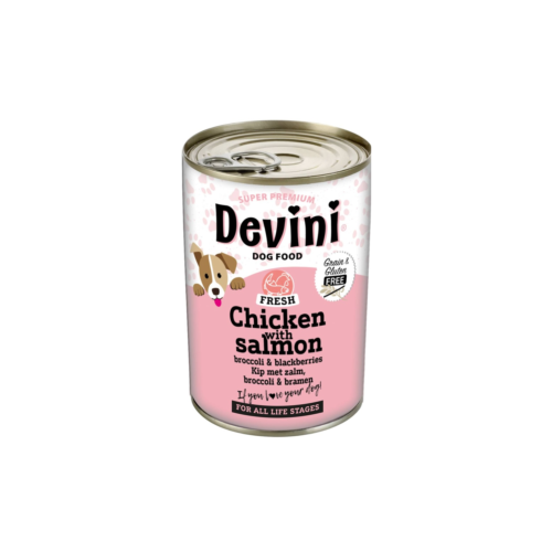 Devini Dog - Chicken & Salmon blik 400 gram