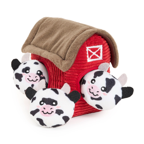ZippyPaws Burrow - Hondenspeelgoed Cow Barn