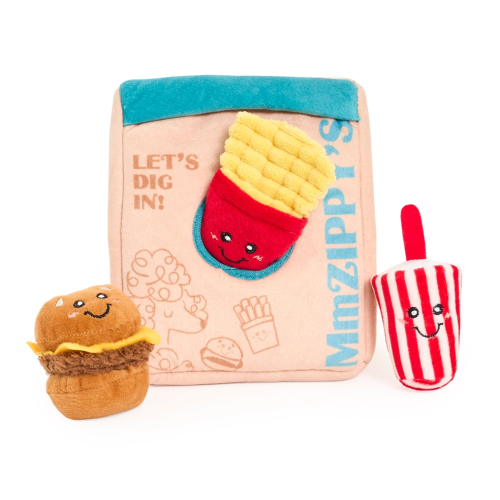 ZippyPaws Burrow - Hondenspeelgoed Fastfood