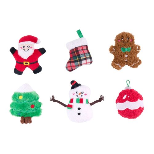 Zippypaws - Kerst Miniz 6-pack